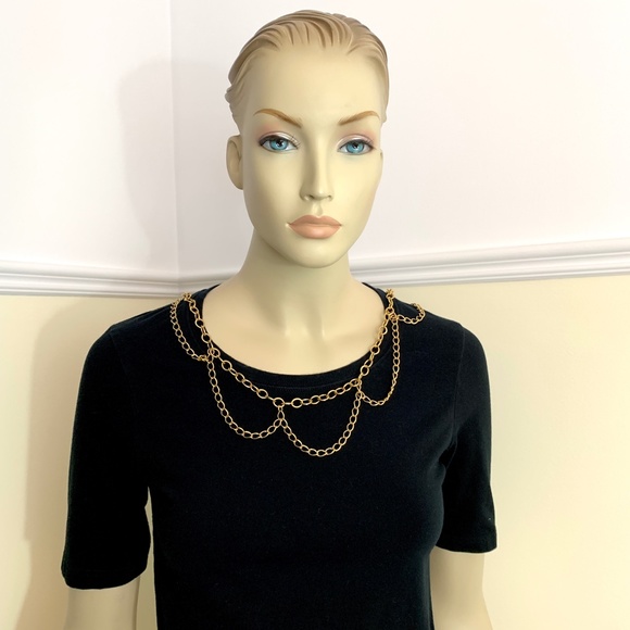 Vintage gold tone chain belt - Picture 6 of 7